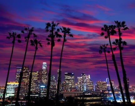 downtown-la-night-los-angeles-sunset-skyline-california